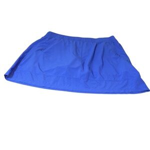 Talbots Blue Womens XL Skort Pockets Mesh Hem Golf Tennis Royal Blue Lightweight